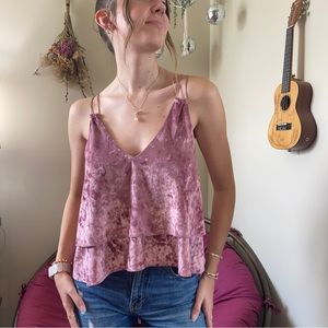 EXPRESS | Pink Velvet tank top
